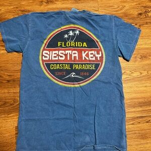 Blue Siesta Key Florida Graphic Gildan T-Shirt